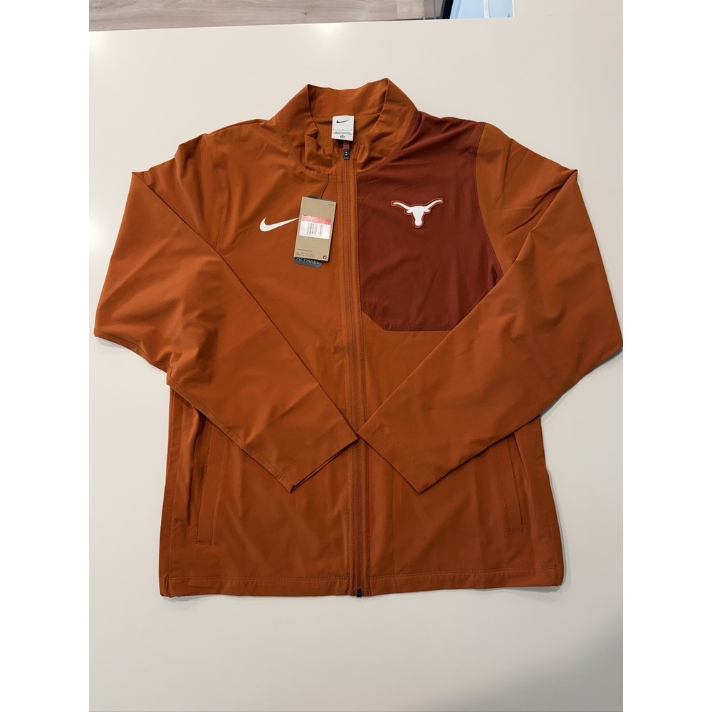 Nike Texas Longhorns Full-Zip Jacket Mens L Burnt Orange Dri-FIT II0122-802